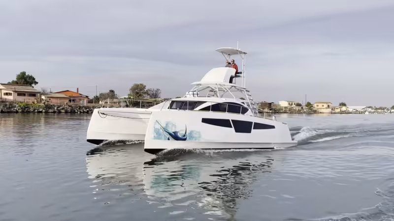 C-Cat 40 Power Fish catamaran - Teaser essai Multicoques Mag