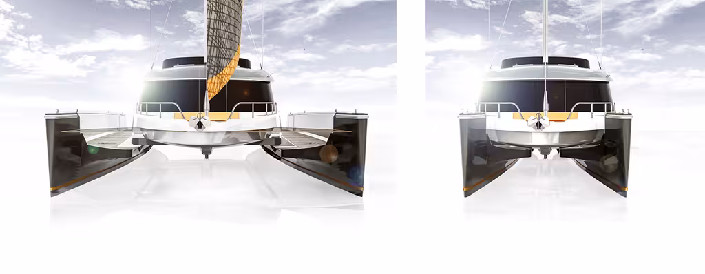 Futura : un catamaran à largeur variable