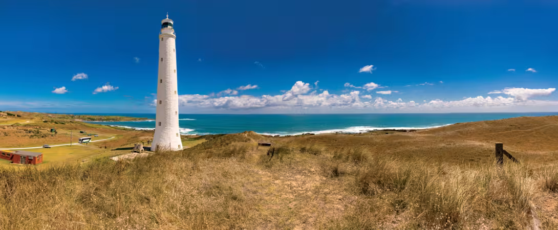 Cape Wickham est le point le plus septentrional de King Island et son phare de 48 m, édifié en 1861, reste le plus haut phare d’Australie.