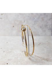 Trio de joncs ouverts Spade Design - Bicolores