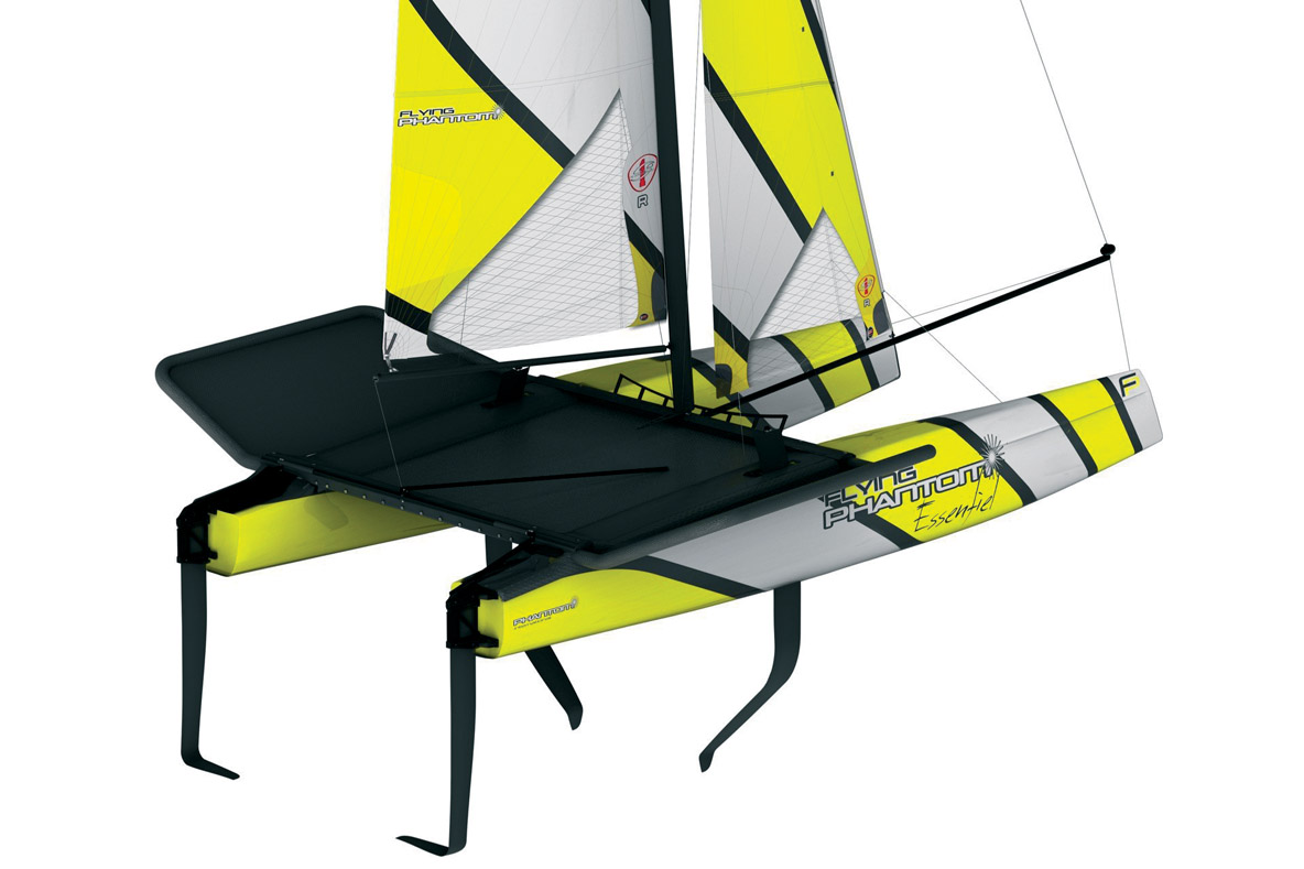 Les catamarans de sport ont rapidement adopté les foils, à l’image du Flying Phantom ou du Nacra 17.