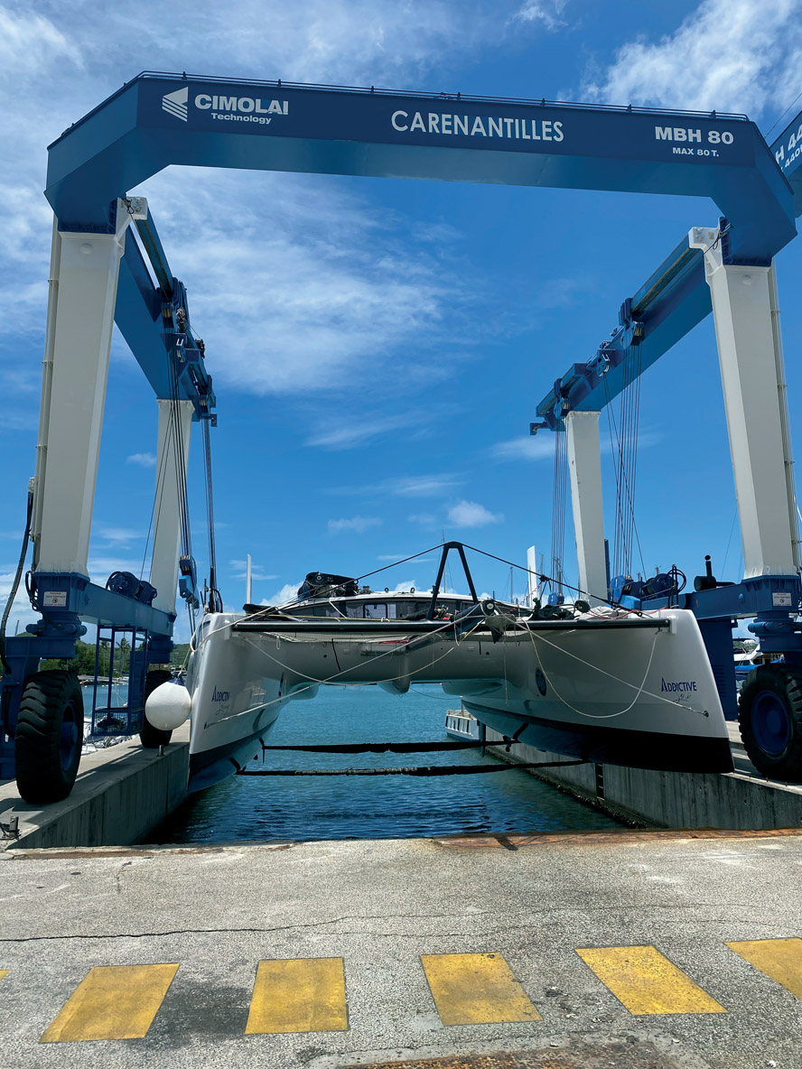Sortir un multicoque de l’eau n’est pas possible partout.